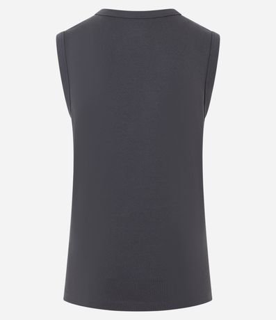 Musculosa Muscle en Rib con Estampa Delantero Bordada 6