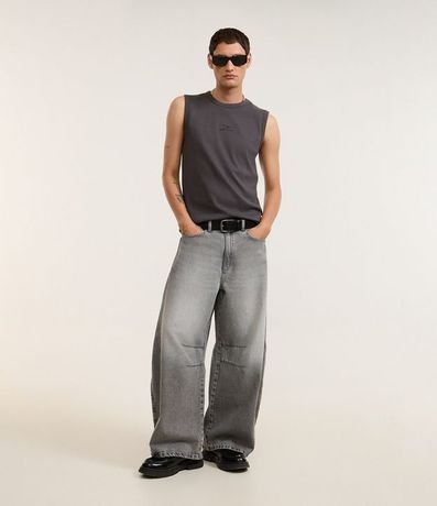 Musculosa Muscle en Rib con Estampa Delantero Bordada 2