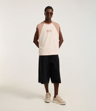 Musculosa Boxy de Algodón con Sisa Raglán y Estampado Deadly Insane 2