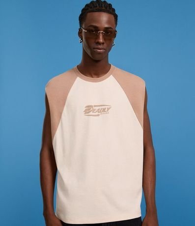 Musculosa Boxy de Algodón con Sisa Raglán y Estampado Deadly Insane 4