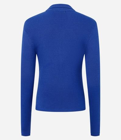 Blusa Regular con Manga larga y Cuello Polo 4