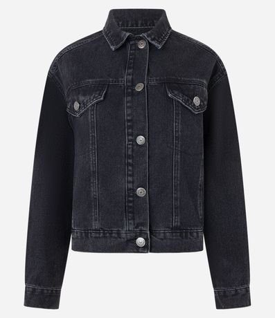 Campera Boxy en Jeans con Bolsillos y Recortes 6