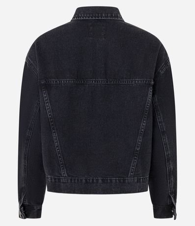 Campera Boxy en Jeans con Bolsillos y Recortes 7