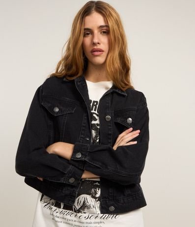 Campera Boxy en Jeans con Bolsillos y Recortes 3
