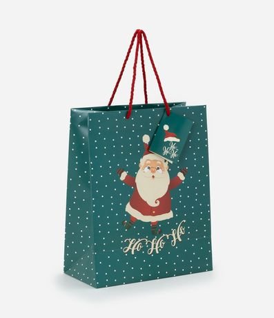 Embalaje de Regalo Mediana con Estampa Navideña Santa Claus