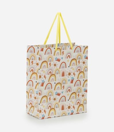Embalaje de regalo mediana con Estampado de Arco Íris
