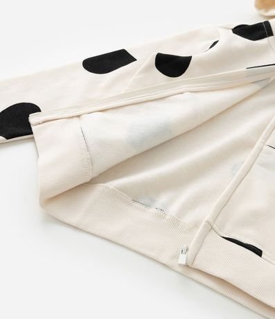 Campera Infantil en Algodón con Capucha y Estampa Corazones - Talle 5 A 16 años 5