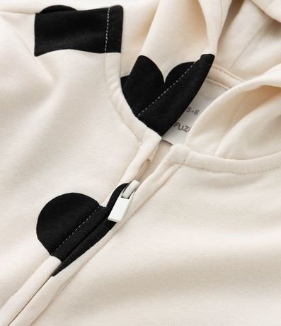 Campera Infantil en Algodón con Capucha y Estampa Corazones - Talle 5 A 16 años 7