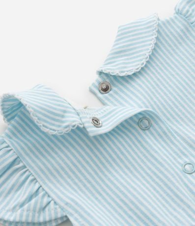 Body Infantil con Estampa de Rayas y Bordado de Oso - Talle 0 a 18 Meses 6