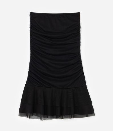 Vestido Infantil Sin Breteles en Tule - Talle 5 a 14 años