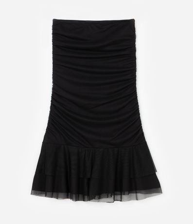 Vestido Infantil Sin Breteles en Tule - Talle 5 a 14 años 2