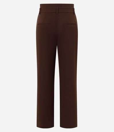 Pantalón Wide Leg Sastrería con Cinturón en PU 6