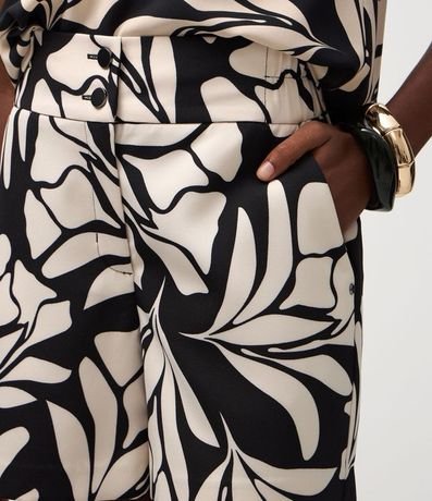 Short Sastrería con Estampado Orgánico y Cintura Alta 4