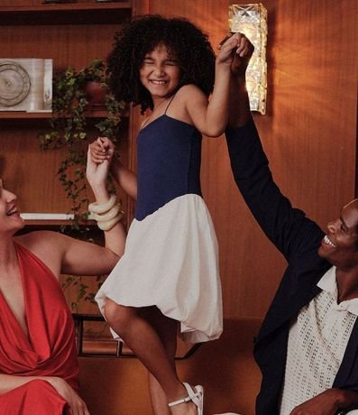 Vestido Infantil Balonê en Rib con Asa Serpiente - Talle 5 a 14 años