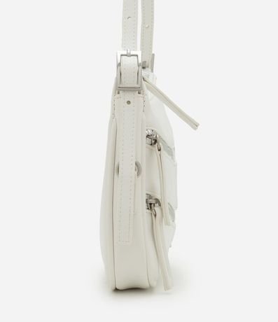 Bolso Baguette Pequeño con Detalles en Cremalleras y Tiradores 2