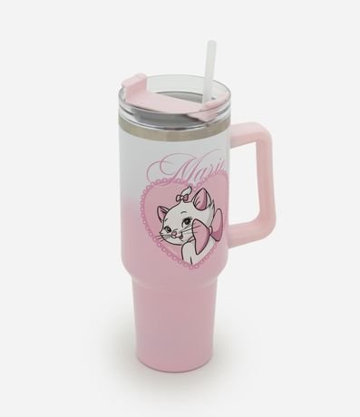 Vaso Térmico con Pajita en Metal y Estampado Marie
