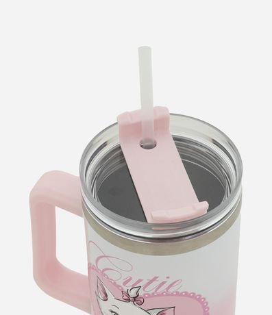 Vaso Térmico con Pajita en Metal y Estampado Marie 2