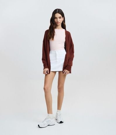 Cardigan Básico en Punto Leve 2