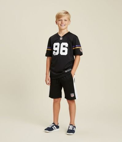 Bermuda Deportiva Infantil con Estampa NFL - Talle 5 a 14 años