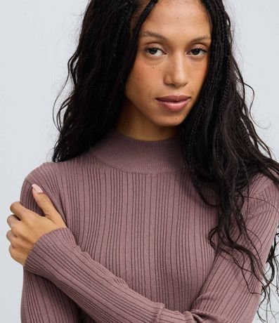 Blusa Rectilínea Punto con Cuello Alto Adulto 3