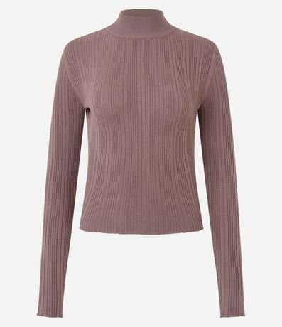 Blusa Rectilínea Punto con Cuello Alto Adulto 4