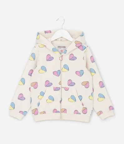 Campera Infantil en Algodón con Estampado de Corazones – Talle 1 a 5 años