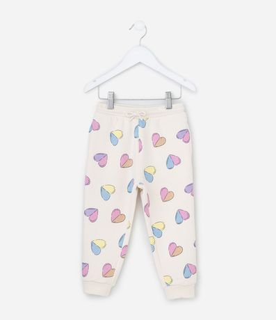 Pantalón Infantil Jogger con Estampado de Corazones – Talle 1 a 5 años