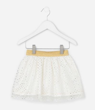 Pollera Infantil en Tule con Estampa de Lunares - Talle 1 a 6 años