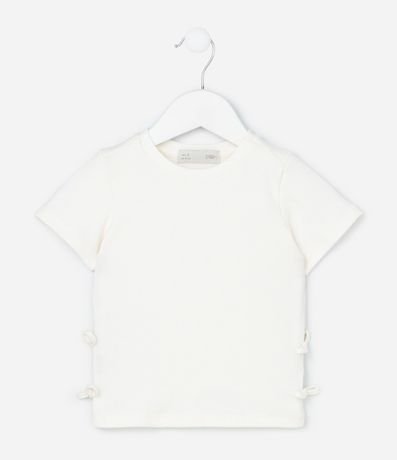 Blusa Infantil en Rib con Laços Laterales - Talle 1 a 6 años 2