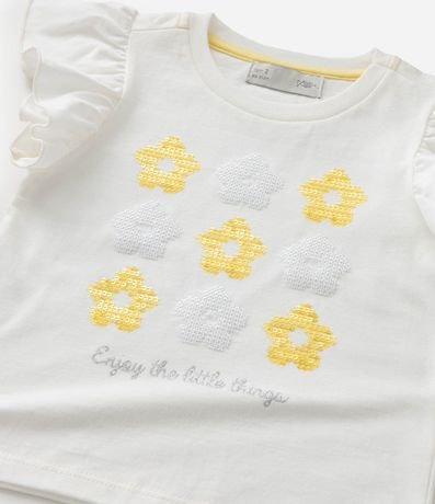 Conjunto Infantil con Flores de Lentejuelas - Talle 1 a 6 años 12