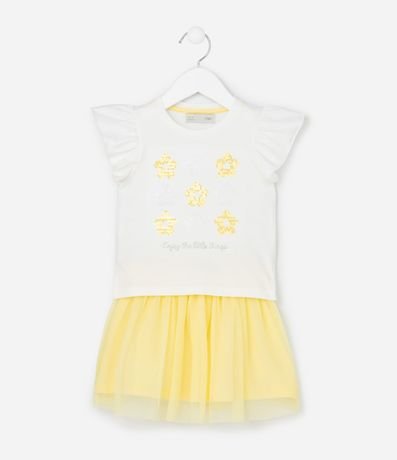 Conjunto Infantil con Flores de Lentejuelas - Talle 1 a 6 años 2