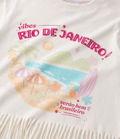 Blusa Infantil con Lettering Rio de Janeiro y Tirillas - Talle 1 a 6 años 6