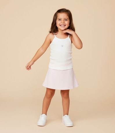 Short Pollera Infantil Básico en Algodón - Talle 1 a 6 años