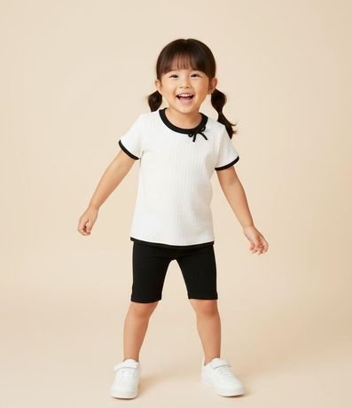 Bermuda Ciclista Infantil en Cotton - Talle 1 a 6 años