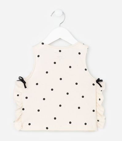 Musculosa Infantil con Estampa de Lunares con Volado en el Lateral  - Talle 1 a 6 años 2