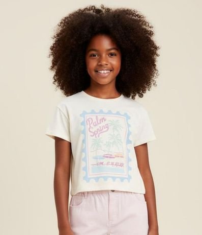Remera Infantil con Estampa Palm Spring - Talle 5 a 14 años