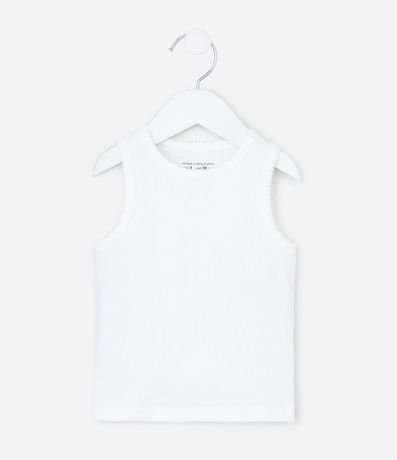 Musculosa Infantil en Ribana con Picueta en las Mangas - Tallas de 1 a 6 años