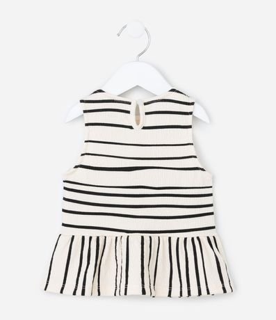 Conjunto Infantil en Anarruga con Estampado de Rayas y Volados - Talle 1 a 6 años 3