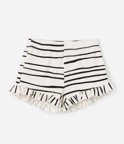 Conjunto Infantil en Anarruga con Estampado de Rayas y Volados - Talle 1 a 6 años 4