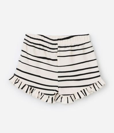 Conjunto Infantil en Anarruga con Estampado de Rayas y Volados - Talle 1 a 6 años 5