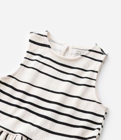 Conjunto Infantil en Anarruga con Estampado de Rayas y Volados - Talle 1 a 6 años 6