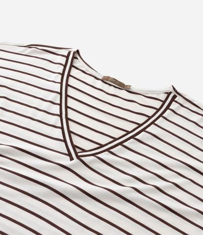 Blusa Alargada en Viscolycra Rayada Curve & Plus Size 8