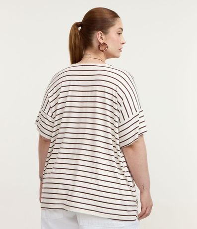 Blusa Alargada en Viscolycra Rayada Curve & Plus Size 4