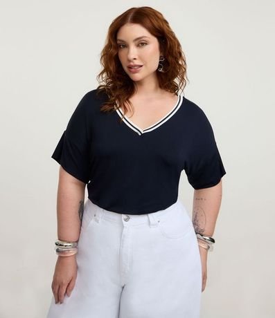 Blusa Alargada en Viscolycra Curve & Plus Size