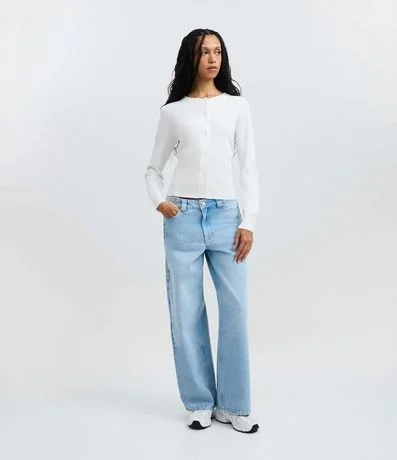 Cardigan en Viscosa en Efecto Punto con Botones 2