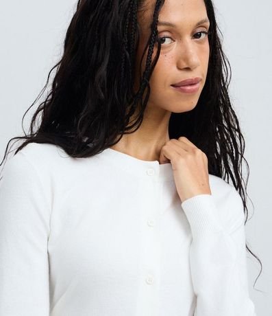 Cardigan en Viscosa en Efecto Punto con Botones 3