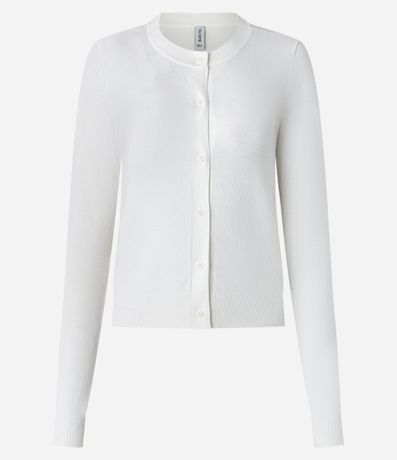 Cardigan en Viscosa en Efecto Punto con Botones 4