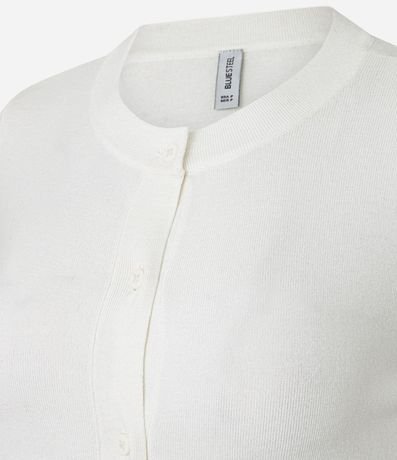 Cardigan en Viscosa en Efecto Punto con Botones 5
