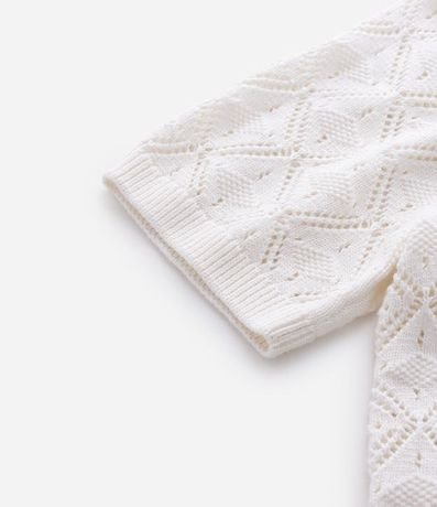 Camisa Polo con Efecto Crochet y Textura en Rombo 6