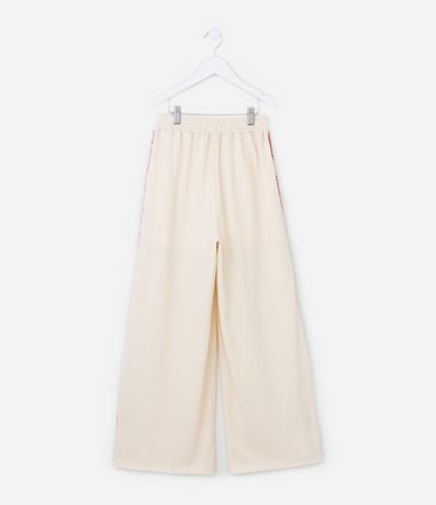 Pantalón Infantil Wide Leg en Anarruga con Aplicación de Sianinha - Talle 7 a 14 años 2